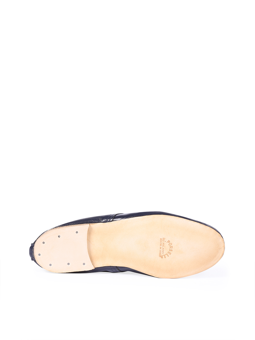 Ballet Flats Dark Blue Bone Trim