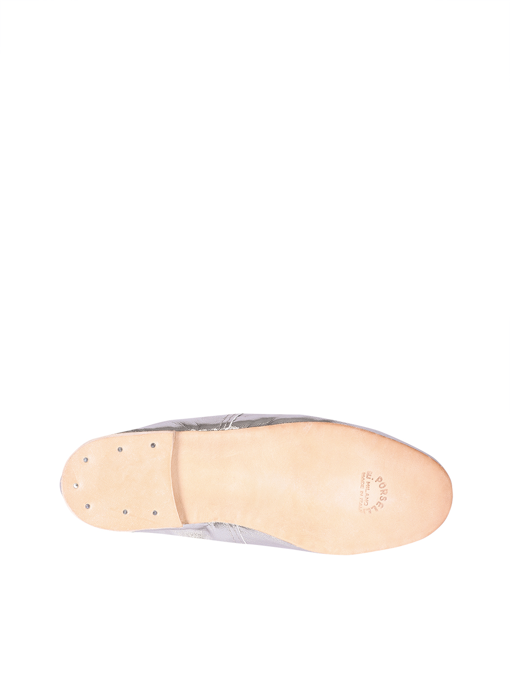 Ballet Flats Metallic Silver Double Hell 16-Silver (Metallic)