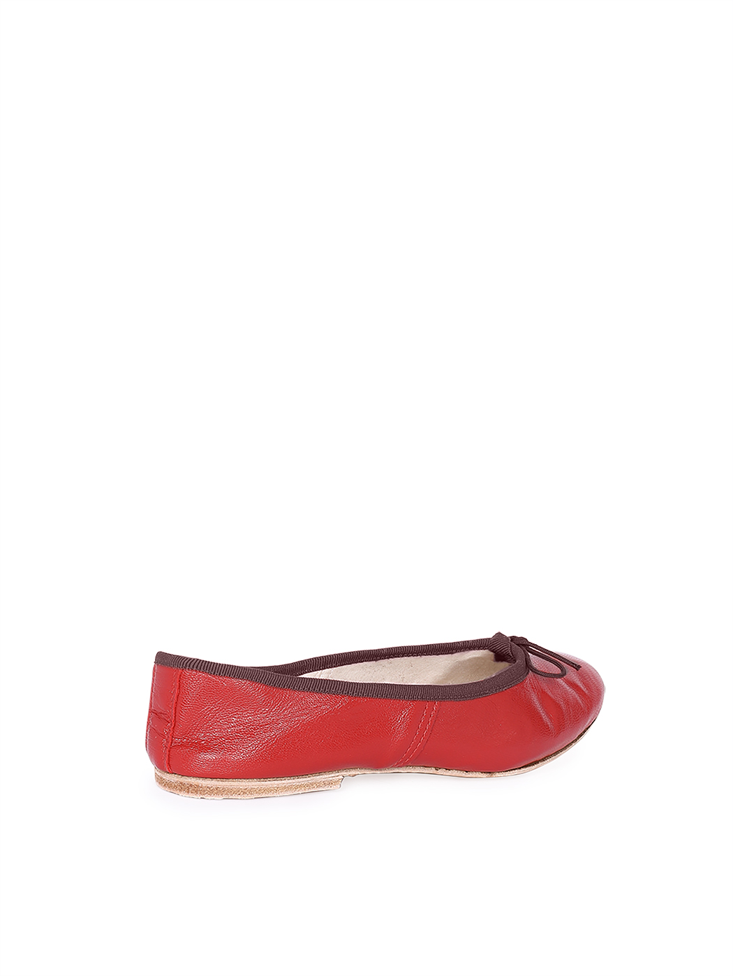 Ballet Flats Red Bordeaux Trim