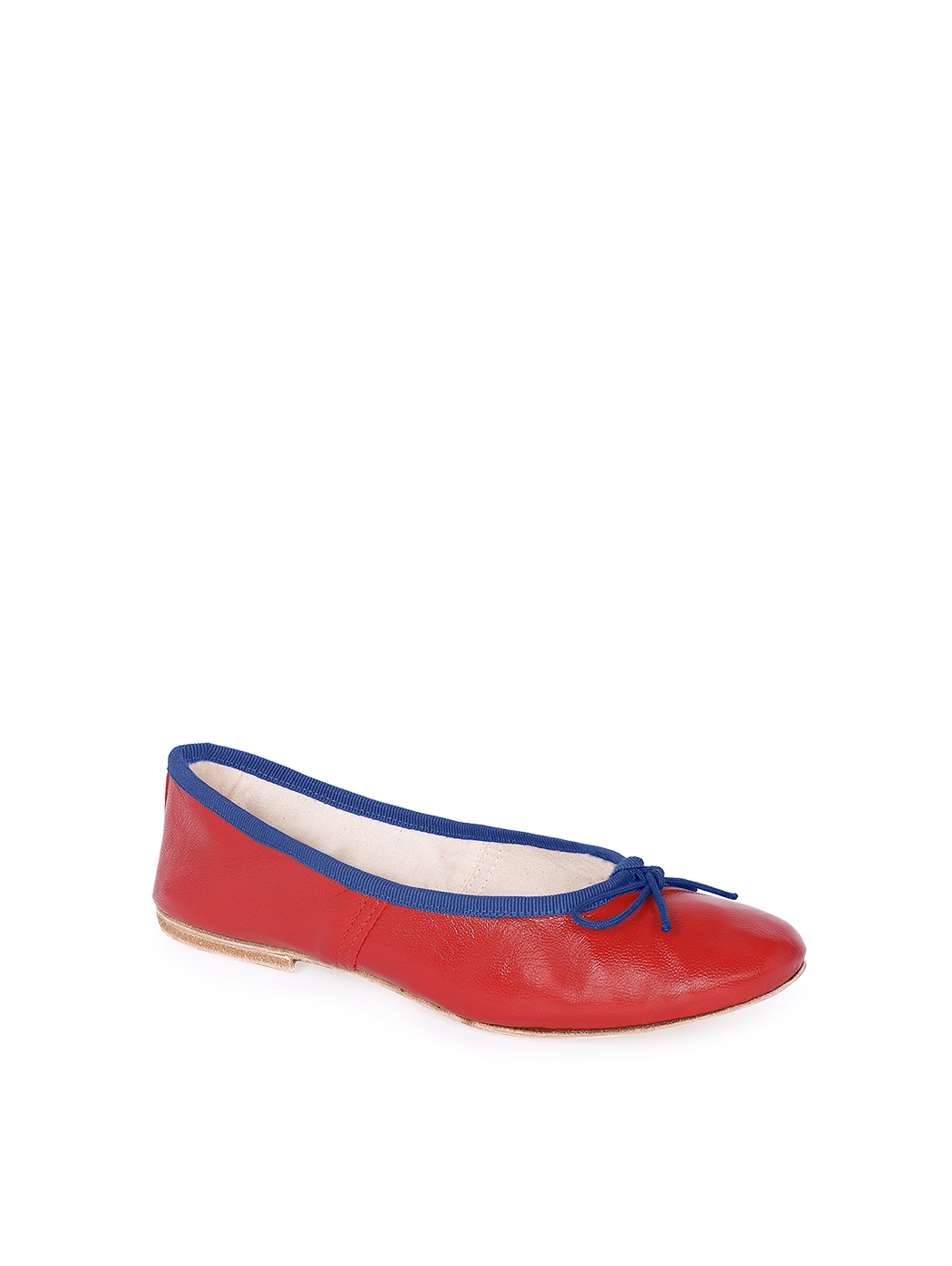 Ballet Flats Red Blue Trim