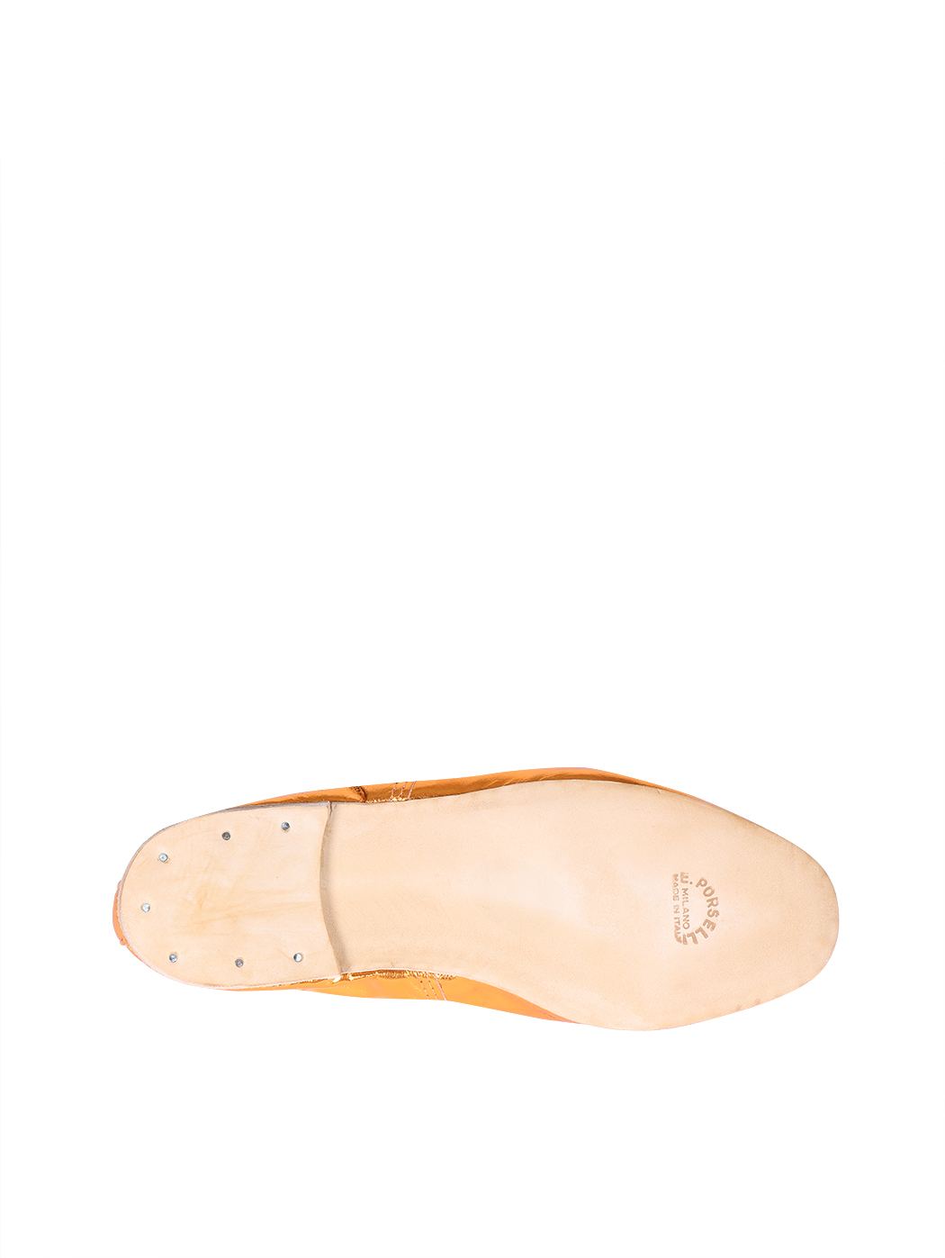 Ballet Flats Orange Metallic