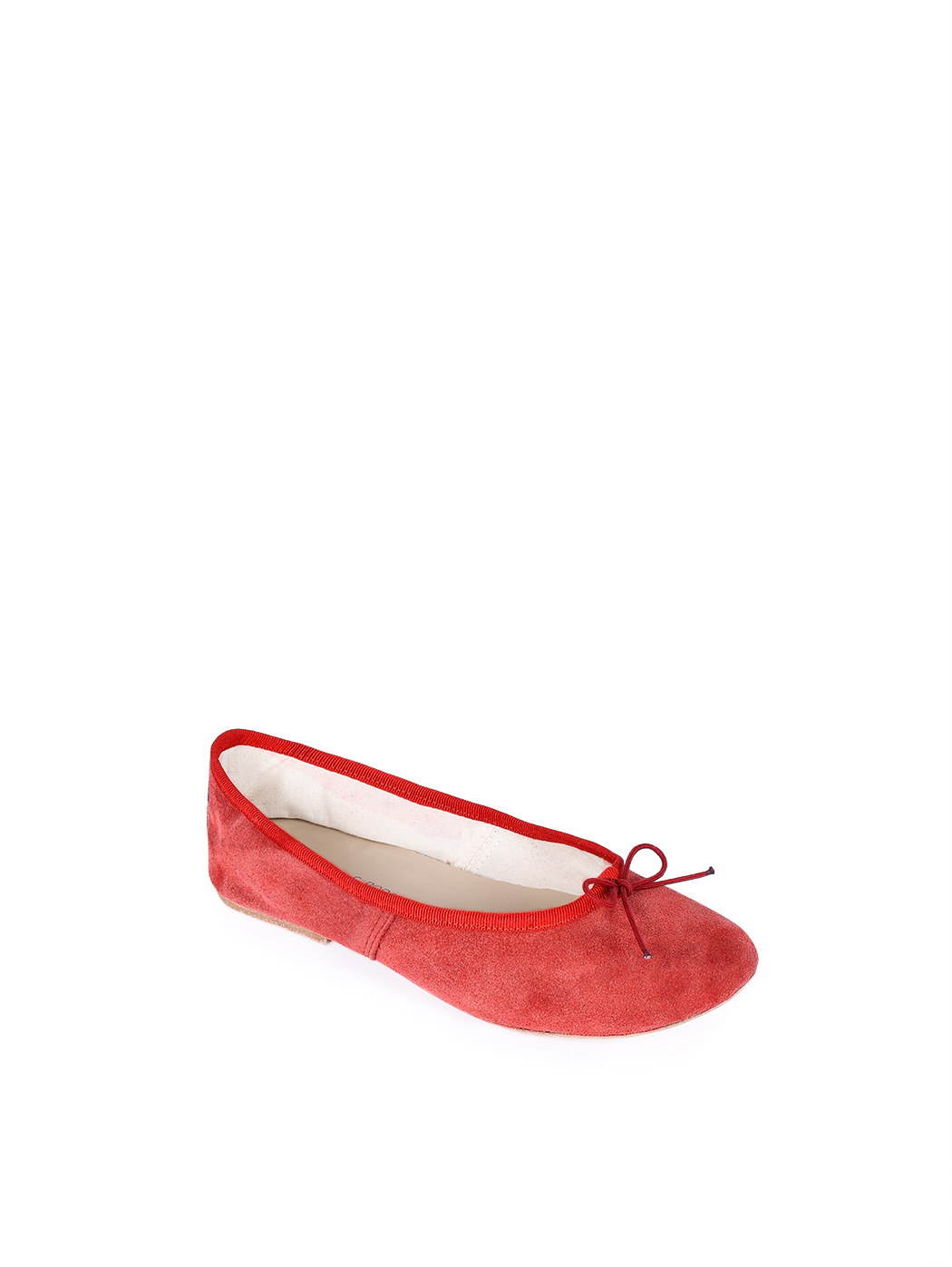 Ballet Flats Red Suede