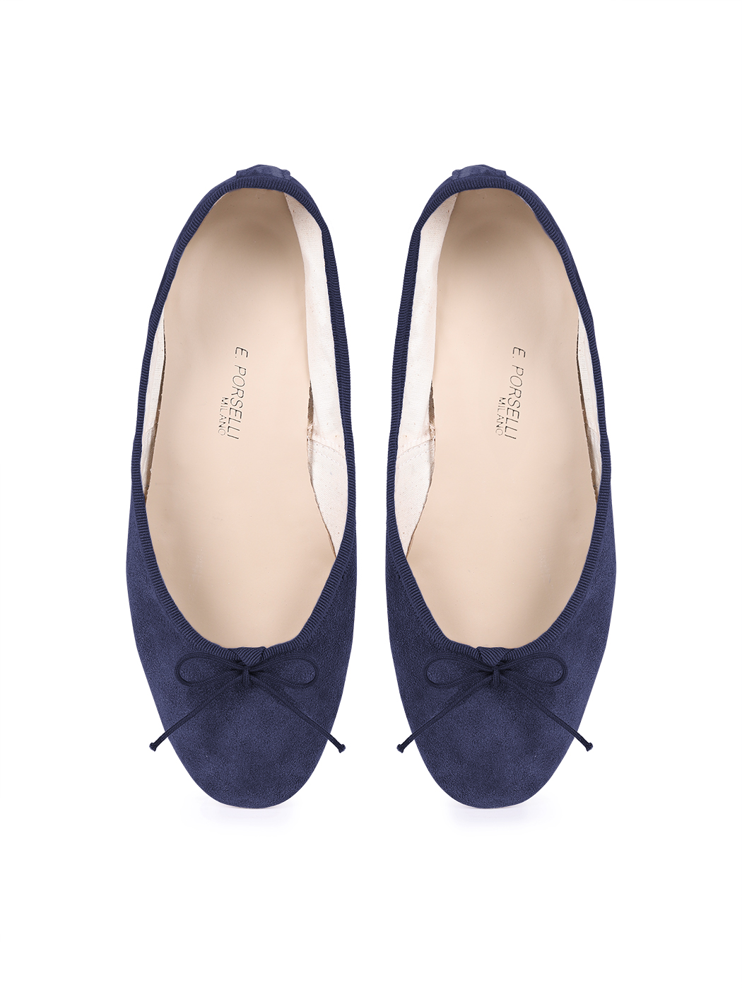 Ballet Flats Dark Blue Suede