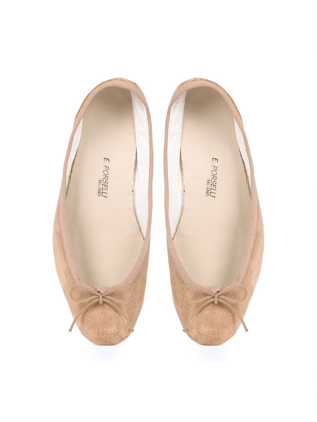 Ballet Flats Light Brown Suede