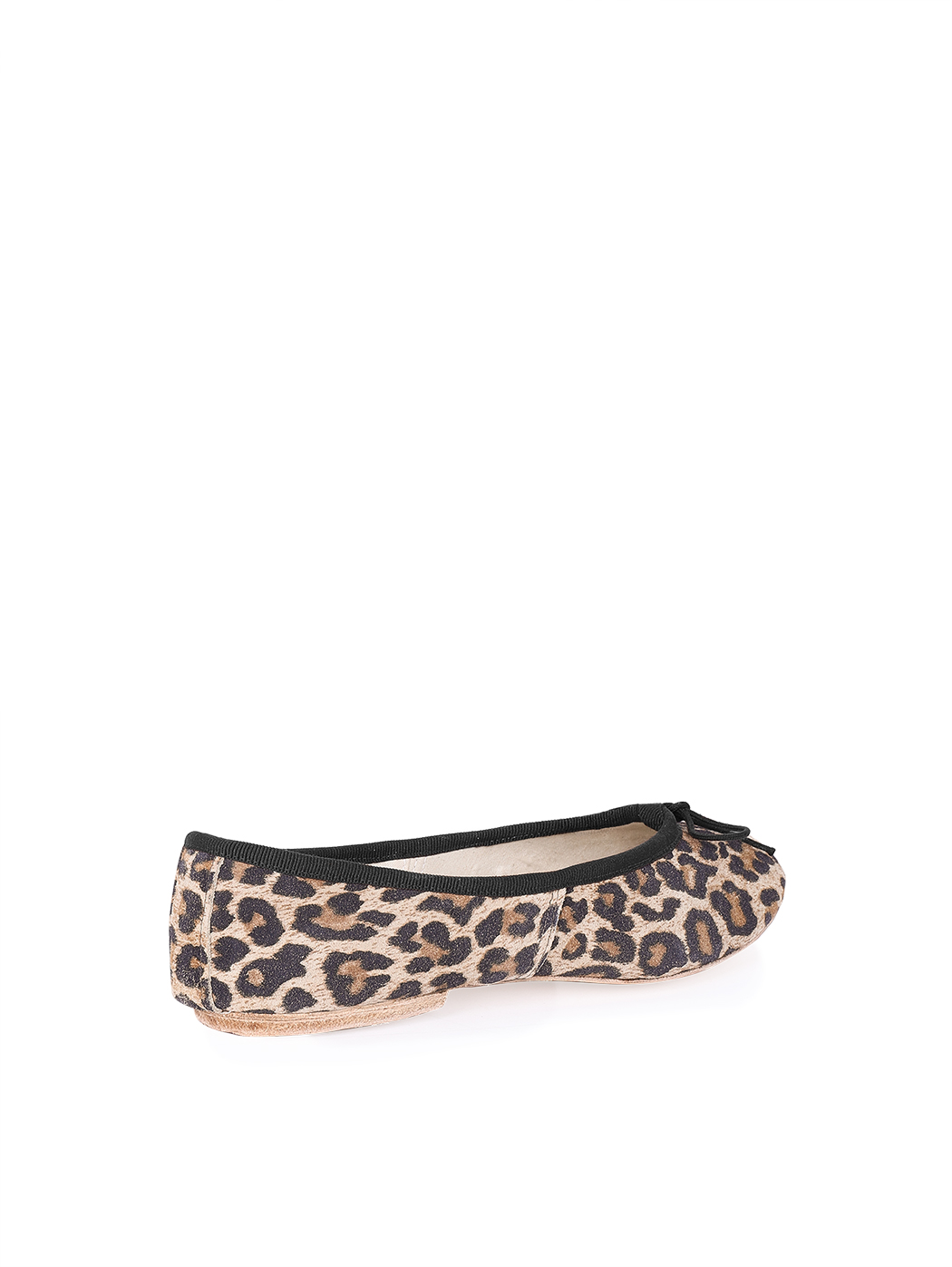 Ballet Flats Leopard Suede Black Trim