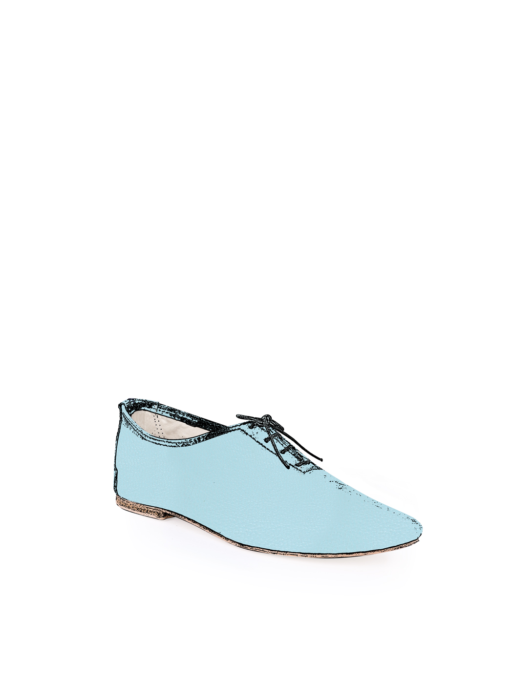 Jazz Dance Ballet Flat Shoes Light Blue 07-Light Blue