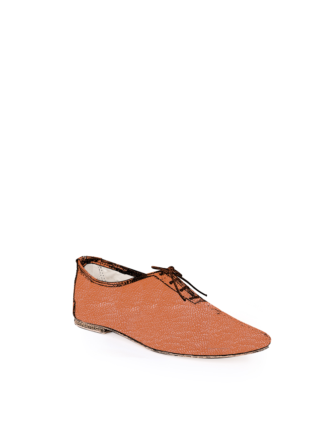 Jazz Dance Ballet Flat Shoes Rust 23-Rust