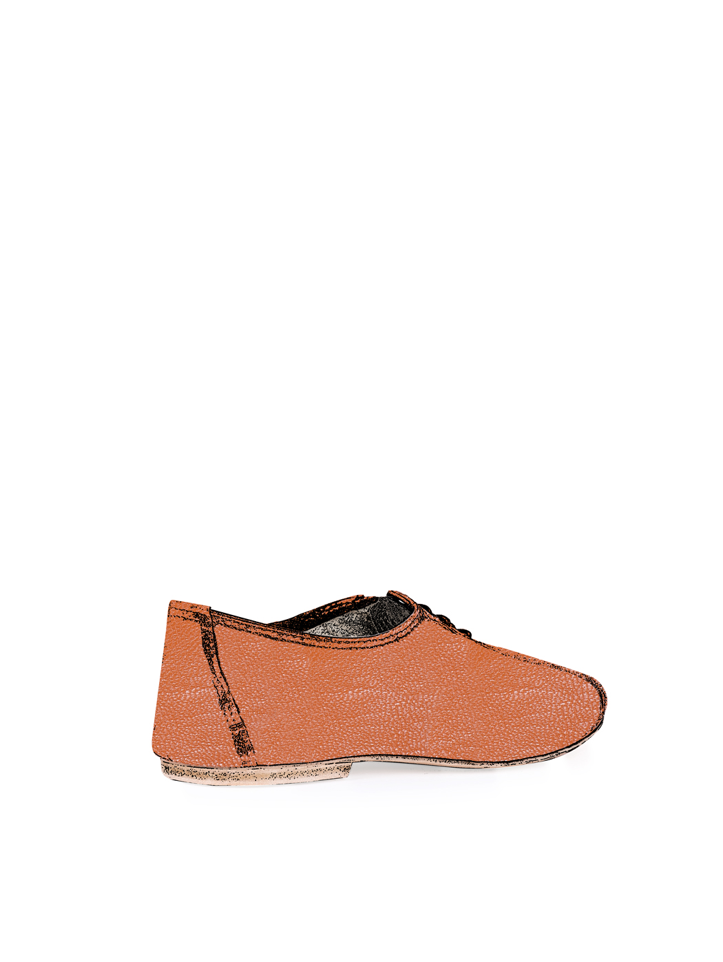 Jazz Dance Ballet Flat Shoes Rust 23-Rust