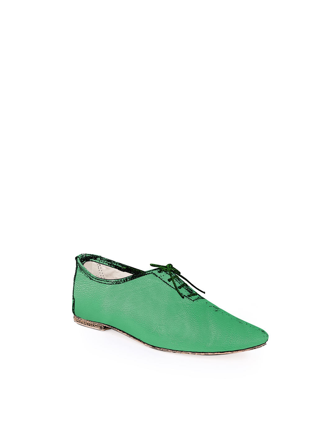 Jazz Dance Ballet Flat Shoes Green 28-Green