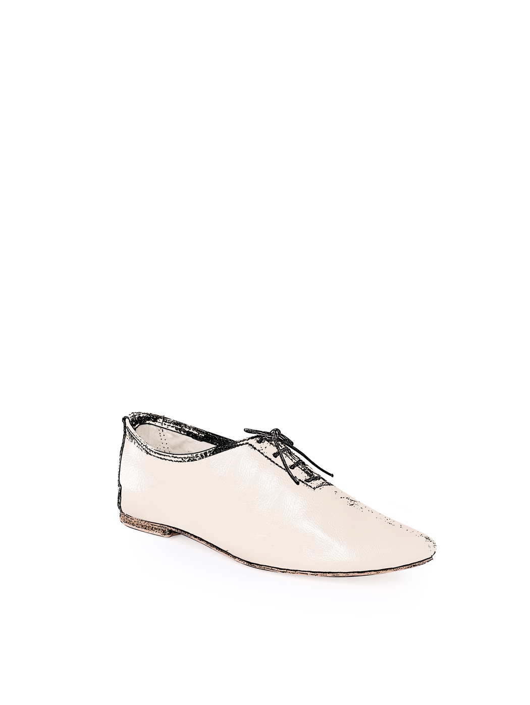 Jazz Dance Ballet Flat Shoes Bone 30-Bone