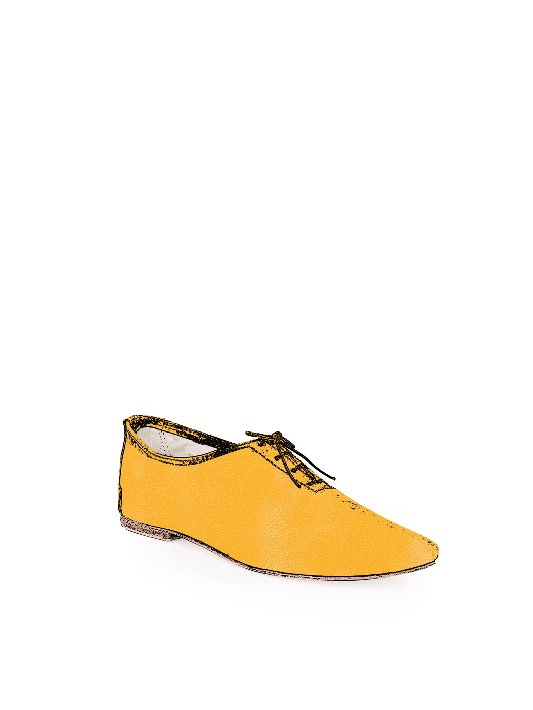 Jazz Dance Ballet Flat Shoes Mustard 32-Mustard