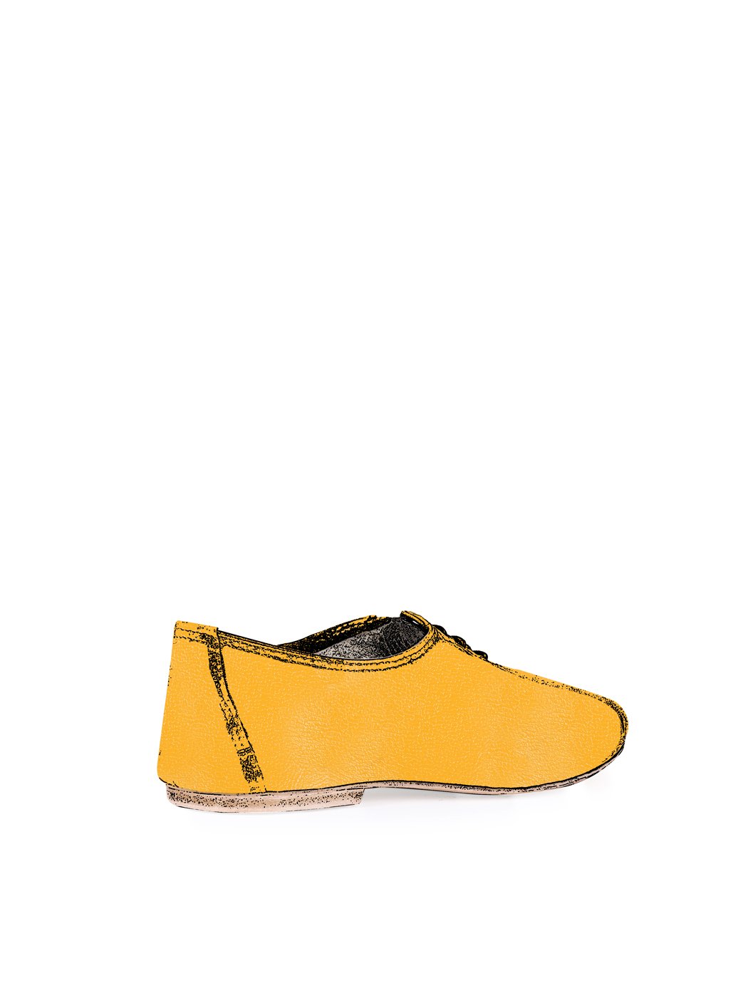 Jazz Dance Ballet Flat Shoes Mustard 32-Mustard