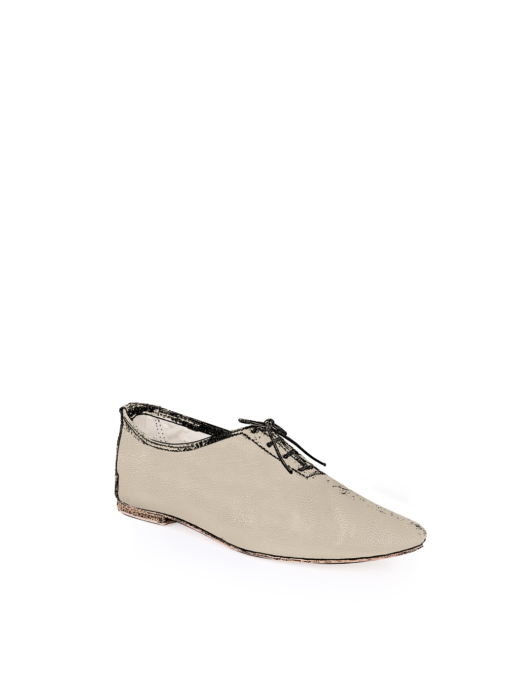 Jazz Dance Ballet Flat Shoes Beige 35-Beige