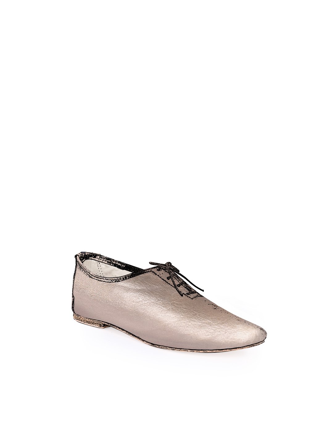 Jazz Dance Ballet Flat Shoes Bronze 36-Bronze Metallic