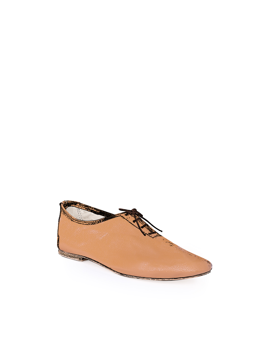 Jazz Dance Ballet Flat Shoes Tan 37-Tan