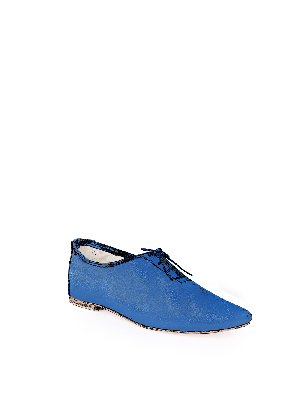 Jazz Dance Ballet Flat Shoes Blue 38-Blue