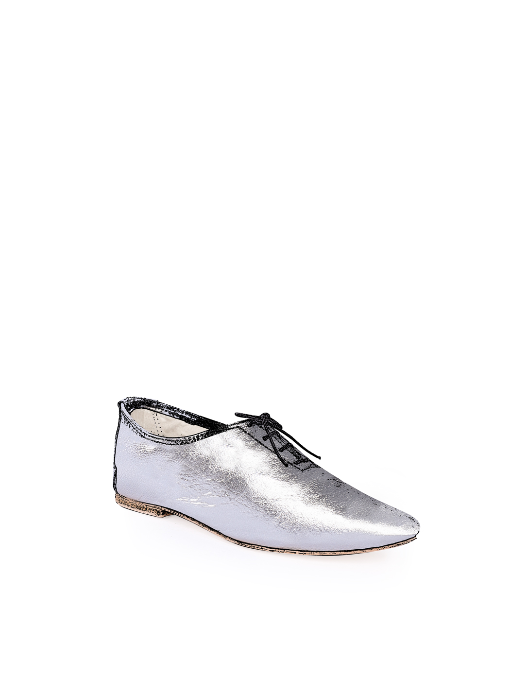 Jazz Dance Ballet Flat Shoes Gunmetal 53-Gun Metal Metallic