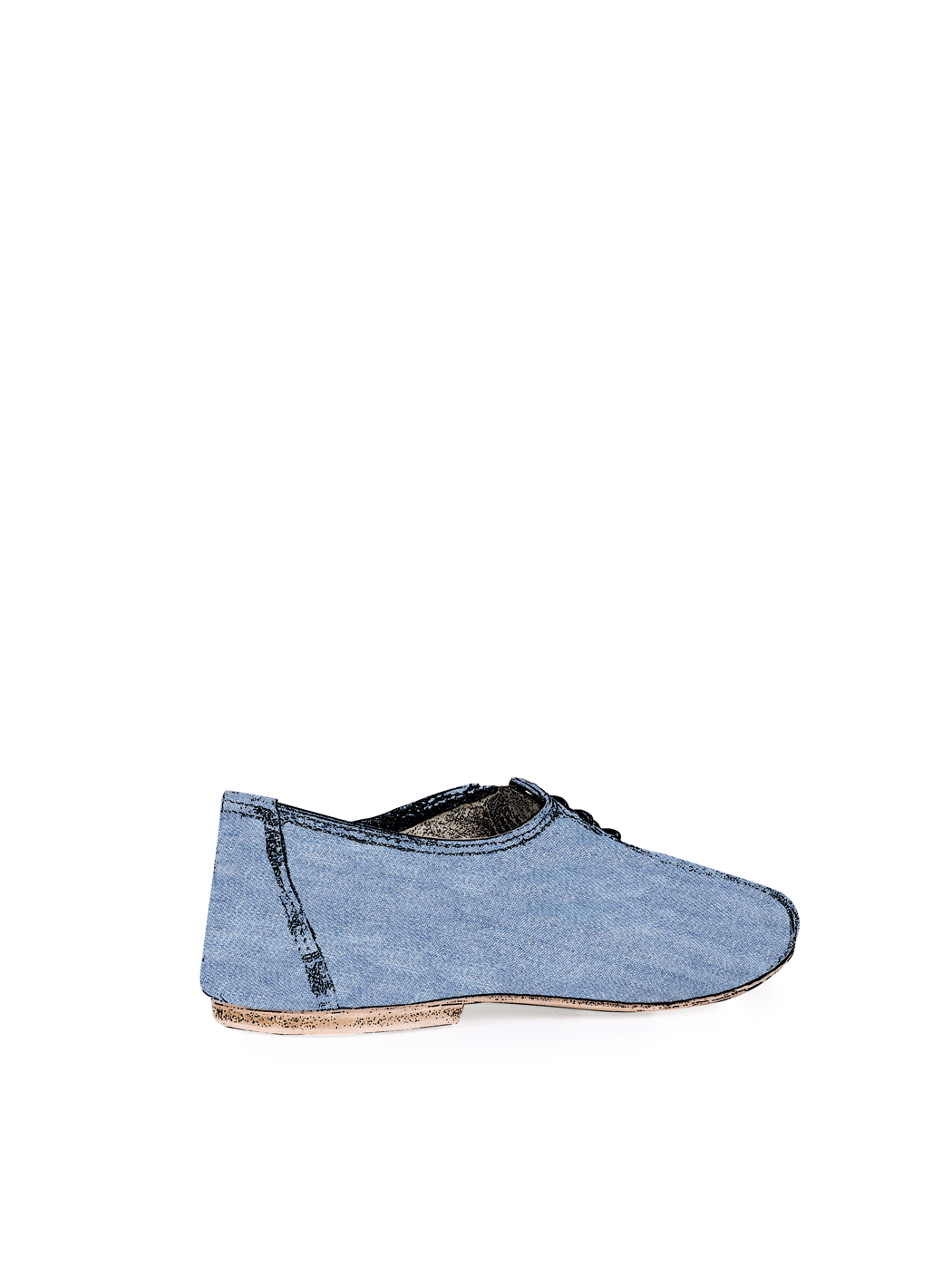 Jazz Dance Ballet Flat Shoes Denim 54-Denim