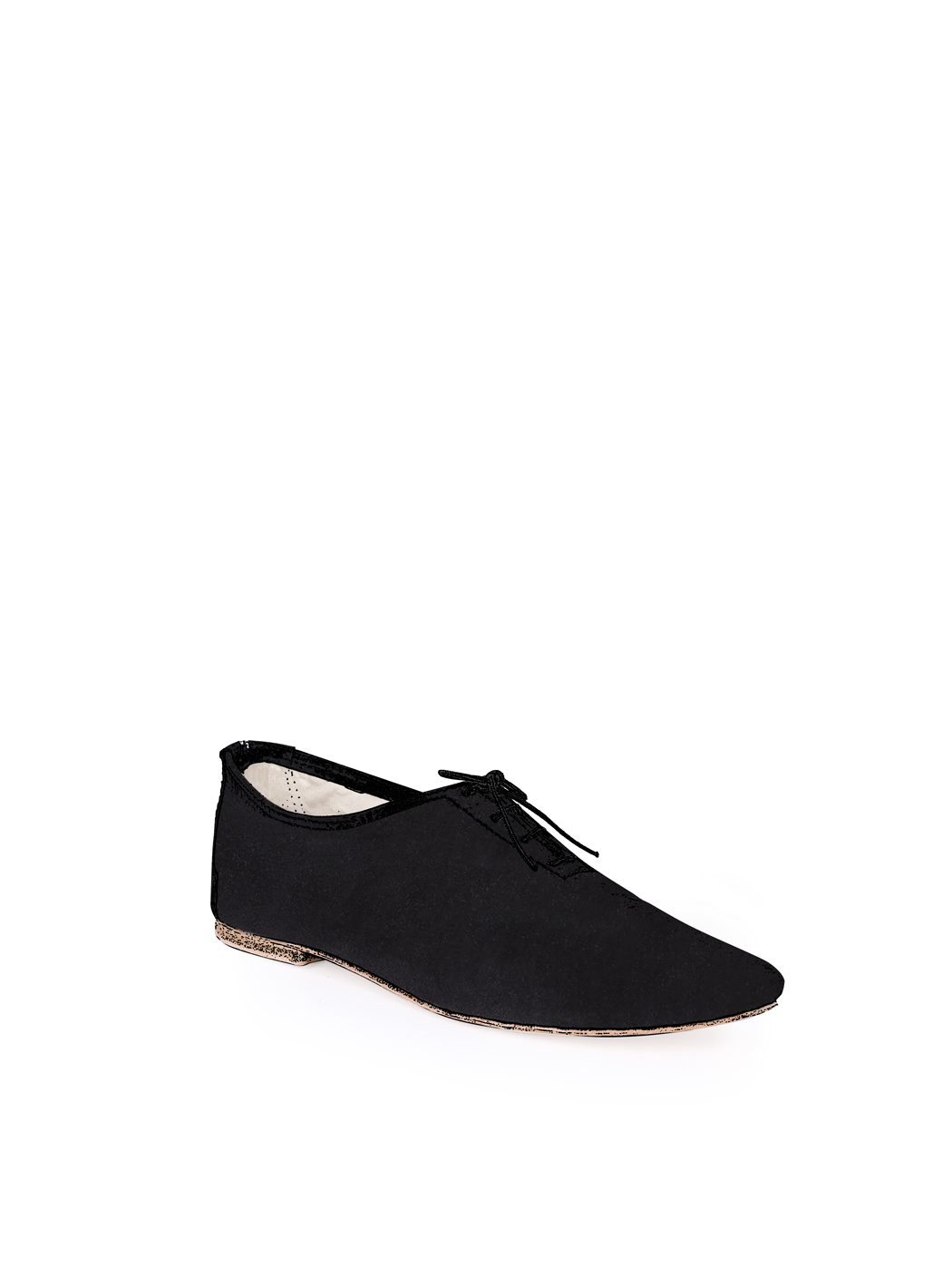 Jazz Dance Ballet Flat Shoes Black Suede C01-Black