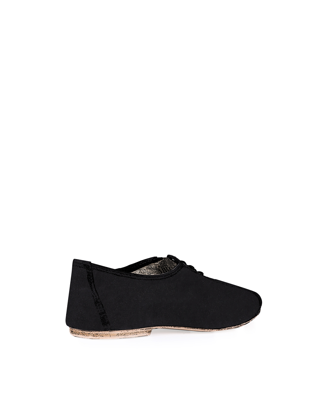 Jazz Dance Ballet Flat Shoes Black Suede C01-Black