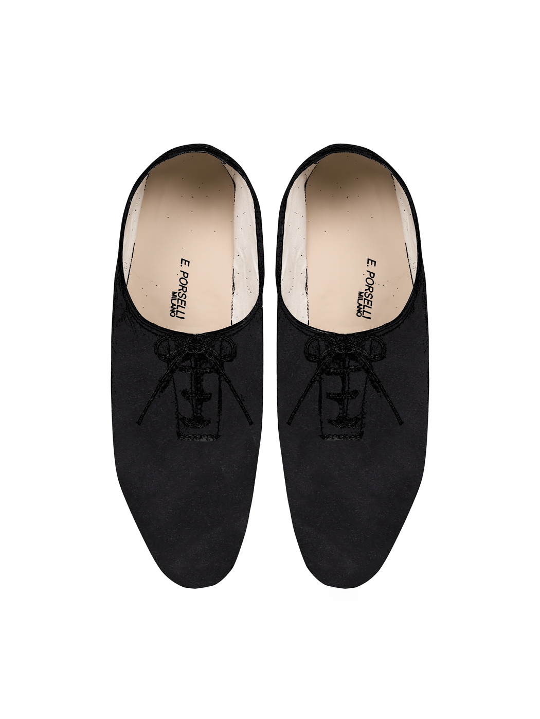 Jazz Dance Ballet Flat Shoes Black Suede C01-Black