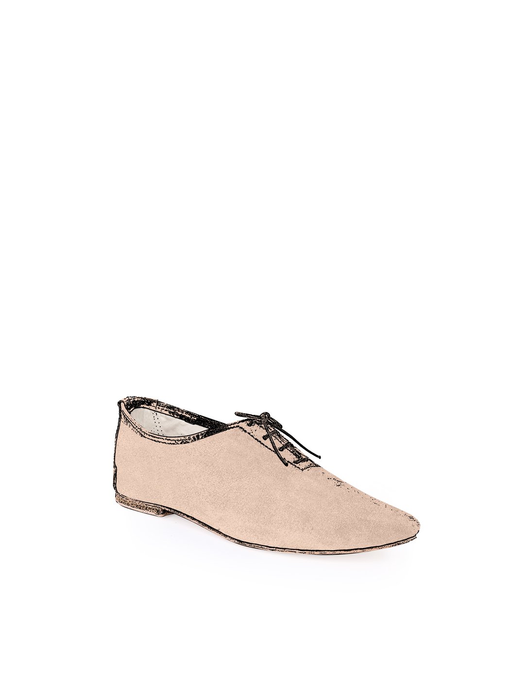 Jazz Dance Ballet Flat Shoes Light Pink Suede C02-Light Pink 