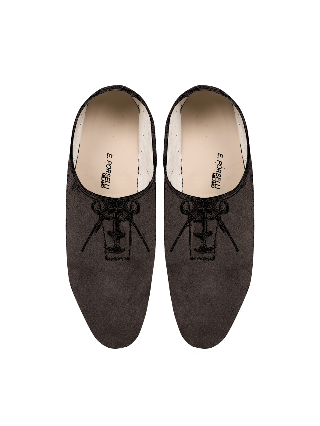 Jazz Dance Ballet Flat Shoes Dark Brown Suede C04-Dark Brown