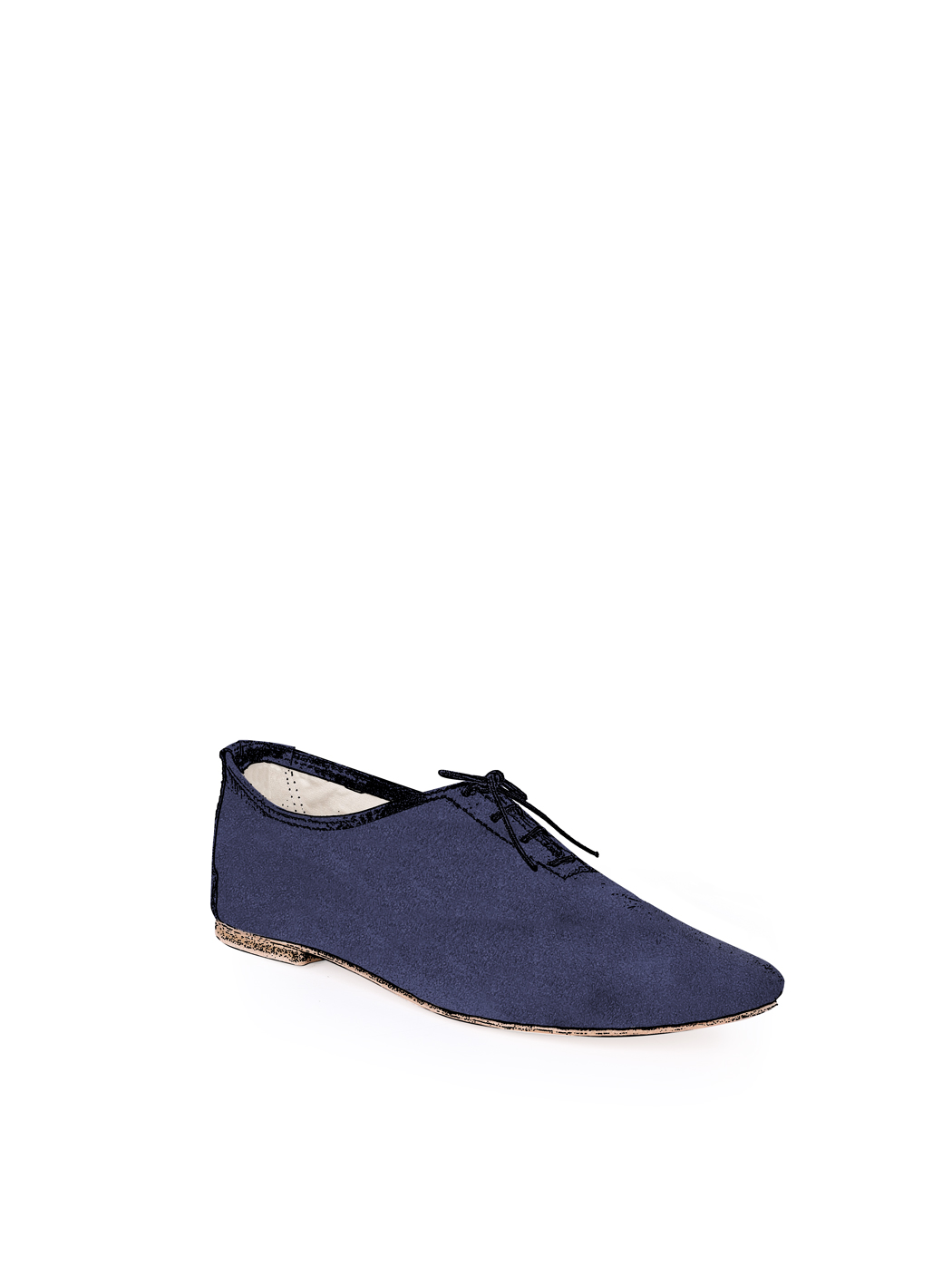 Jazz Dance Ballet Flat Shoes Dark Blue Suede C09-Blue Navy