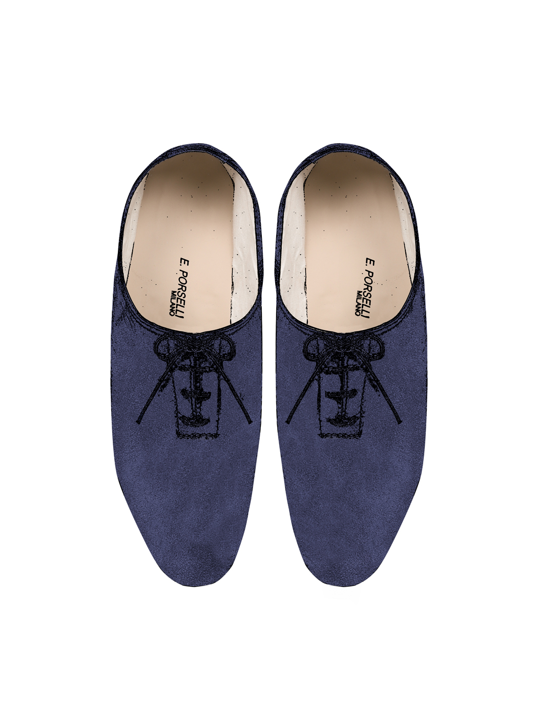 Jazz Dance Ballet Flat Shoes Dark Blue Suede C09-Blue Navy