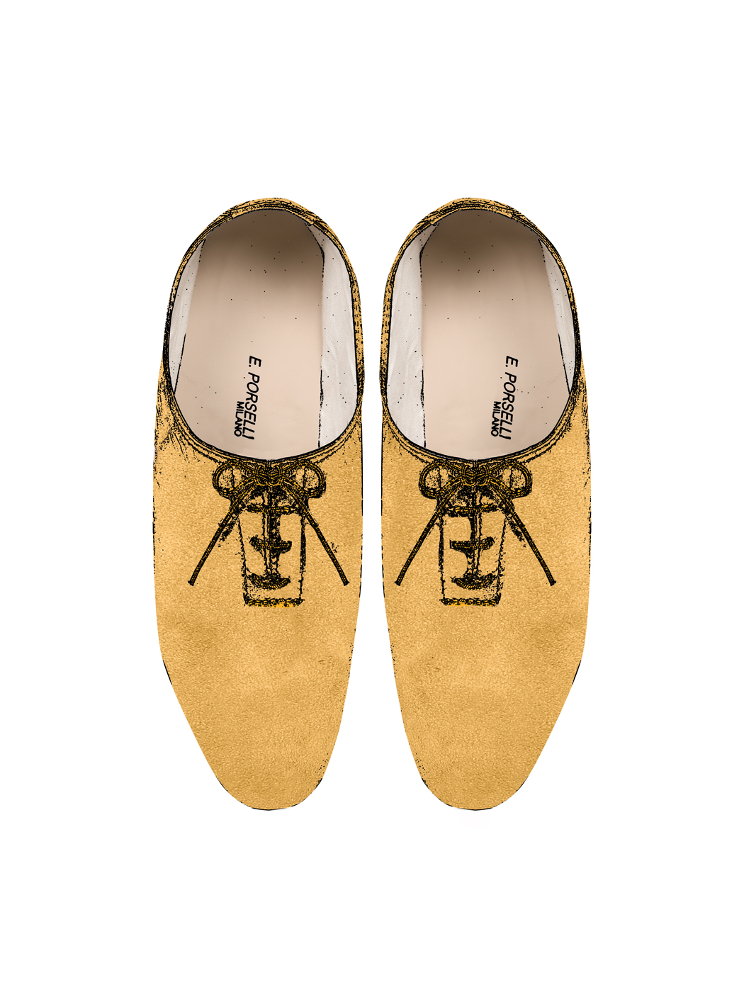 Jazz Dance Ballet Flat Shoes Mustard Suede C10-Mustard 