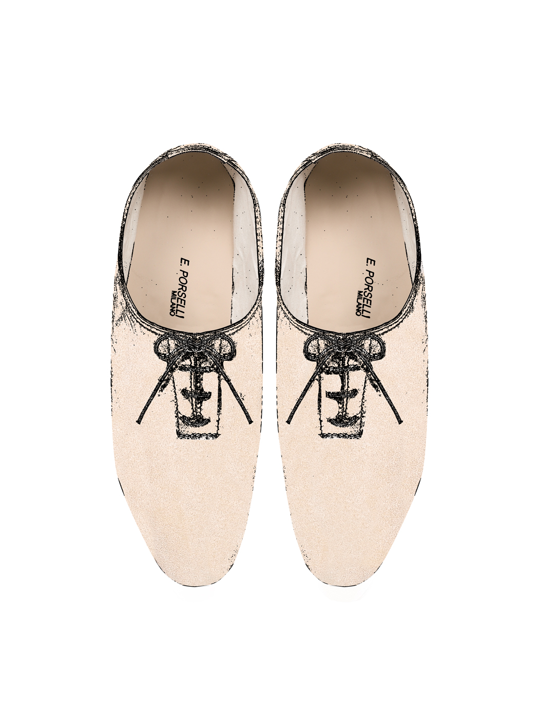 Jazz Dance Ballet Flat Shoes Beige Suede C14-Beige