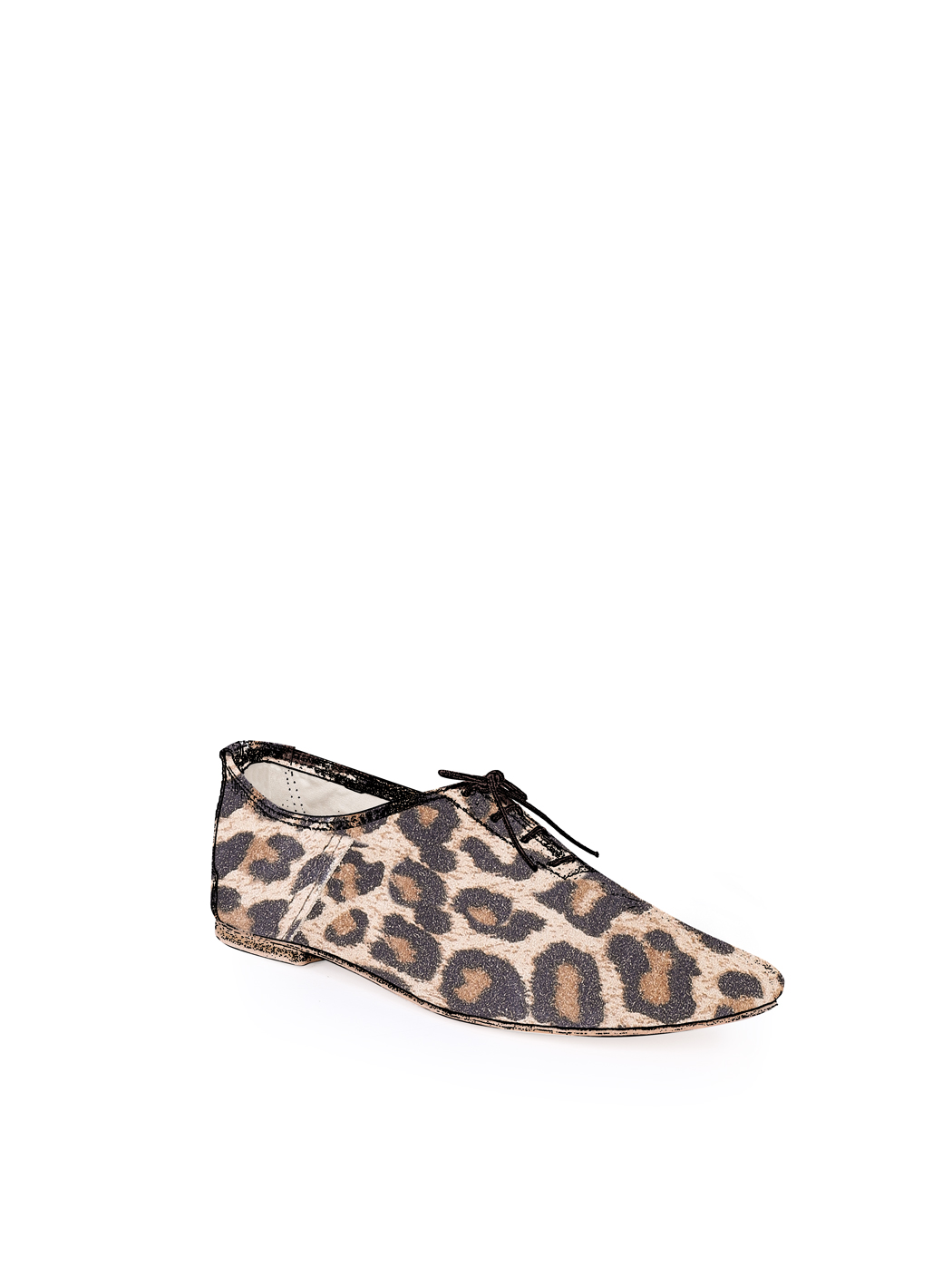 Jazz Dance Ballet Flat Shoes Leopard Suede C18-Leopard