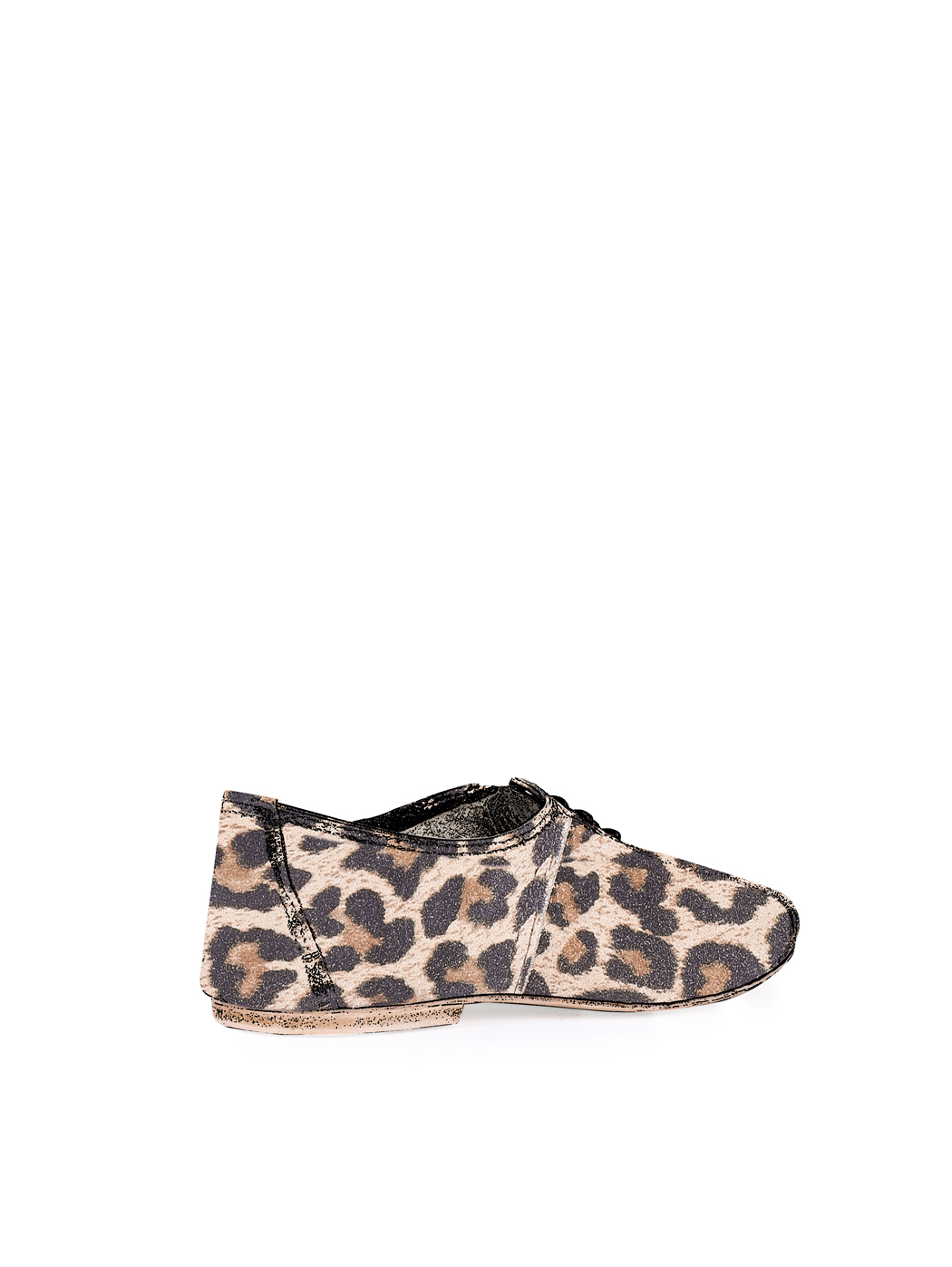 Jazz Dance Ballet Flat Shoes Leopard Suede C18-Leopard