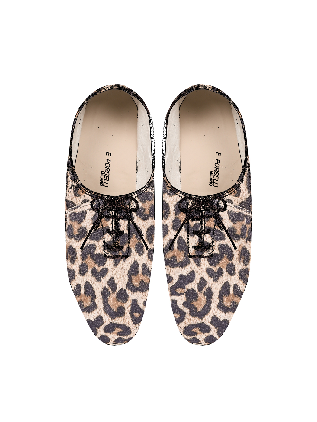 Jazz Dance Ballet Flat Shoes Leopard Suede C18-Leopard