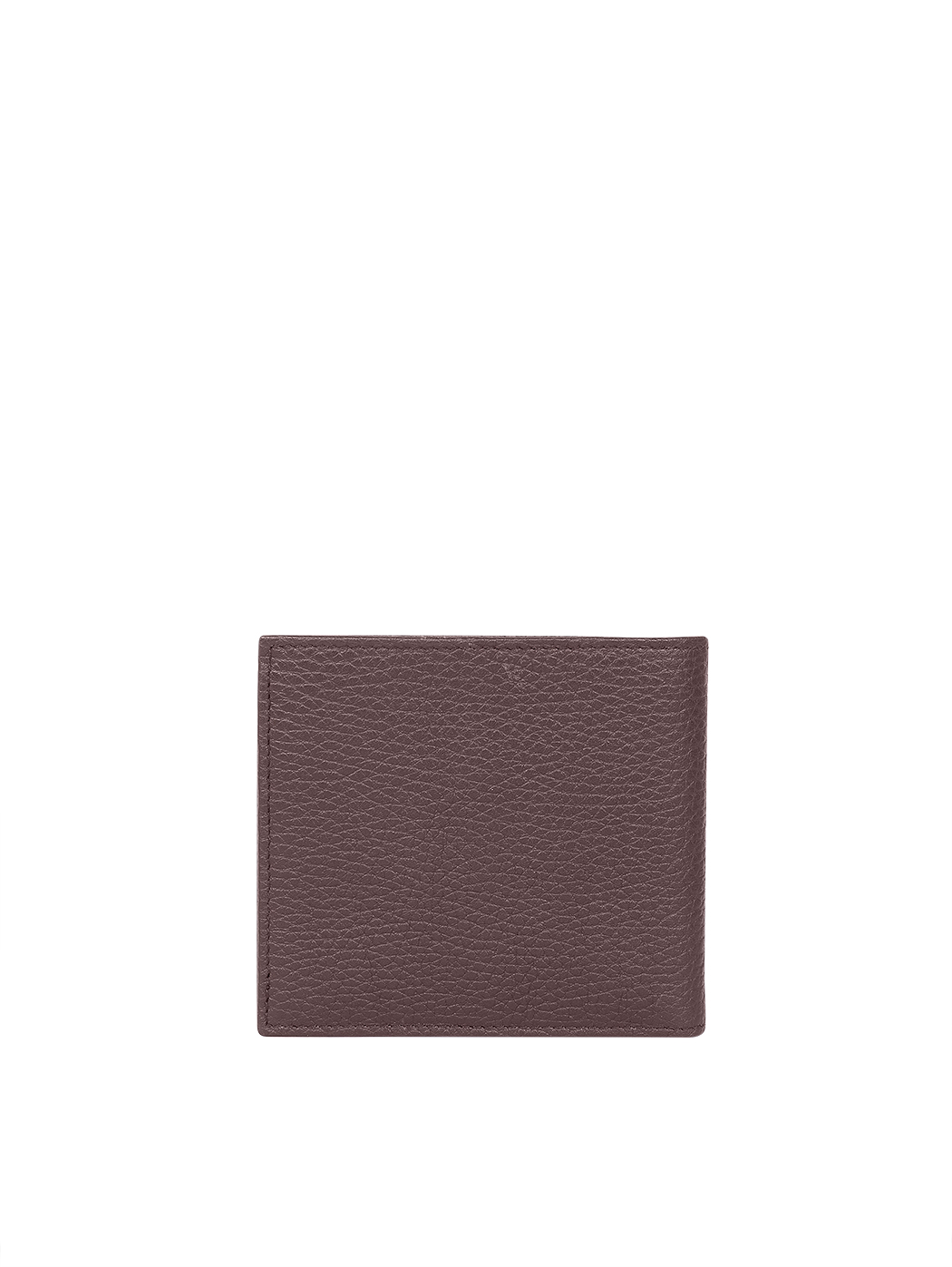 Slim Bifold Pebbled Leather Wallet Brown