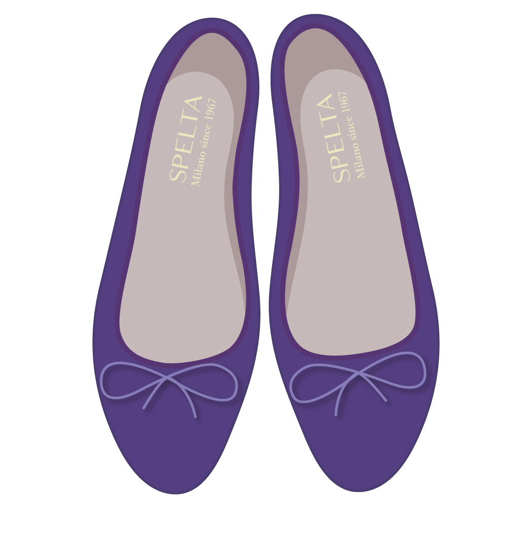 Ballet Flats Handmade - Purple Suede 