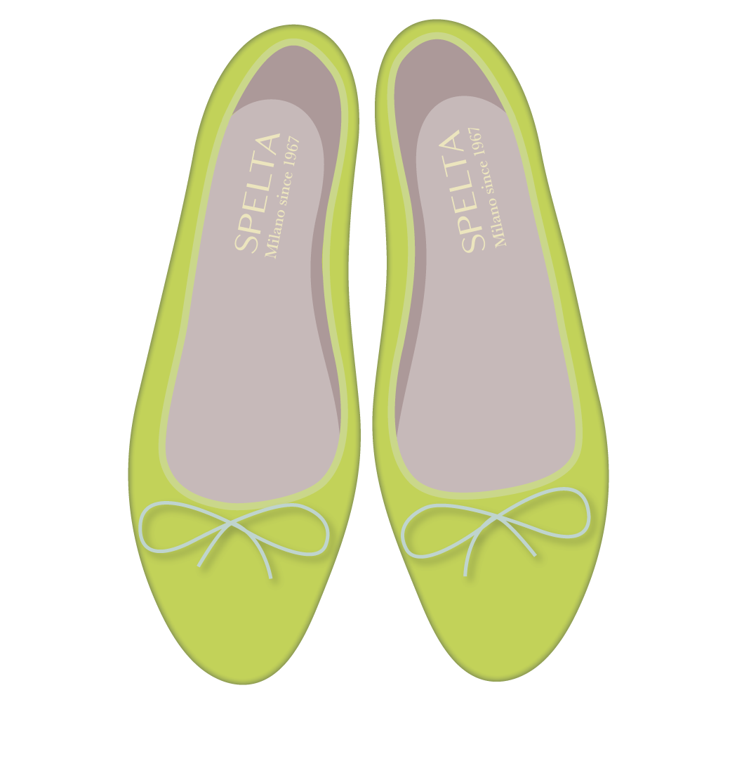 Ballet Flats Handmade - Lime Suede